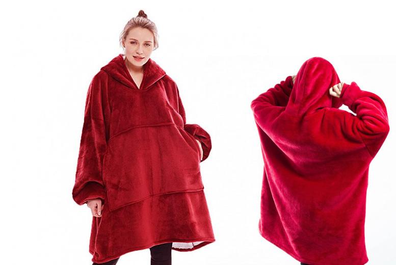 Super-Soft Hooded Fleece Blanket With Pockets - Cosy Loungewear Essential