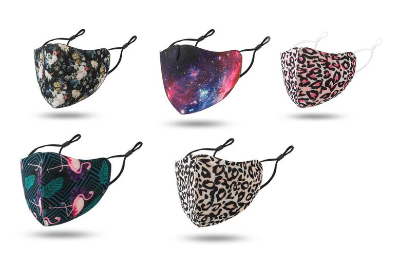 Face Coverings In 2 Sets & 5 Designs