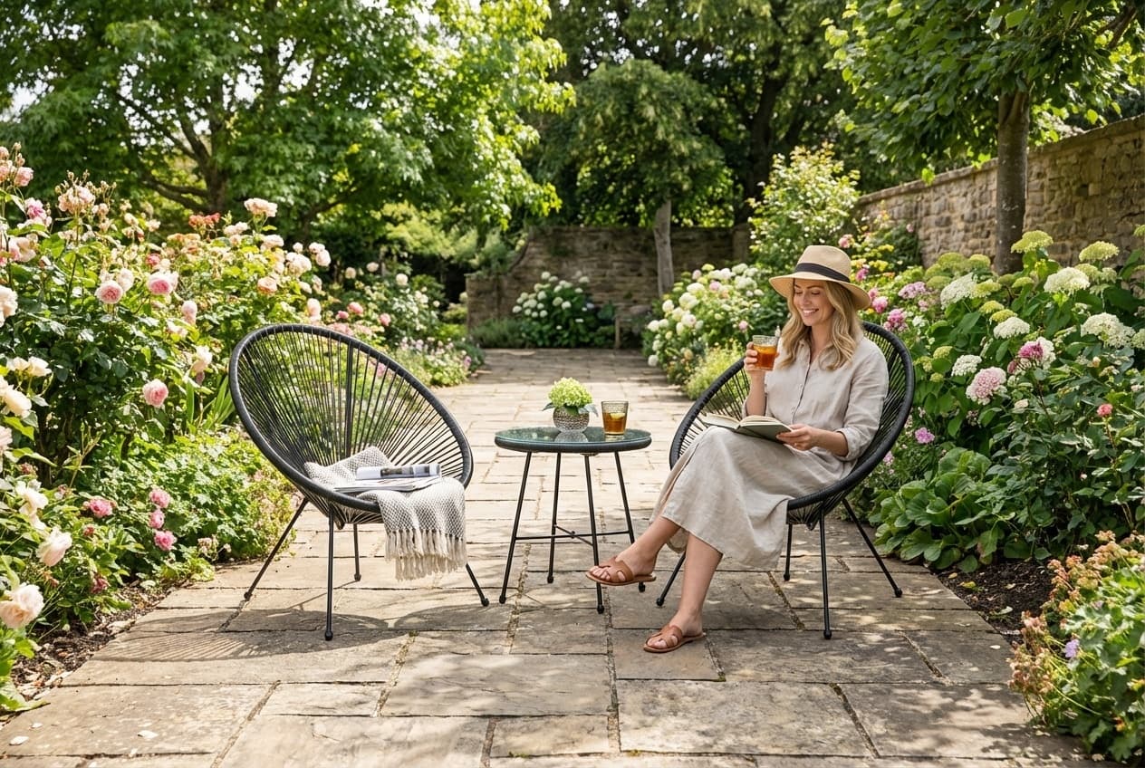 3-Piece Rattan Bistro Garden Set - 6 Colour Options