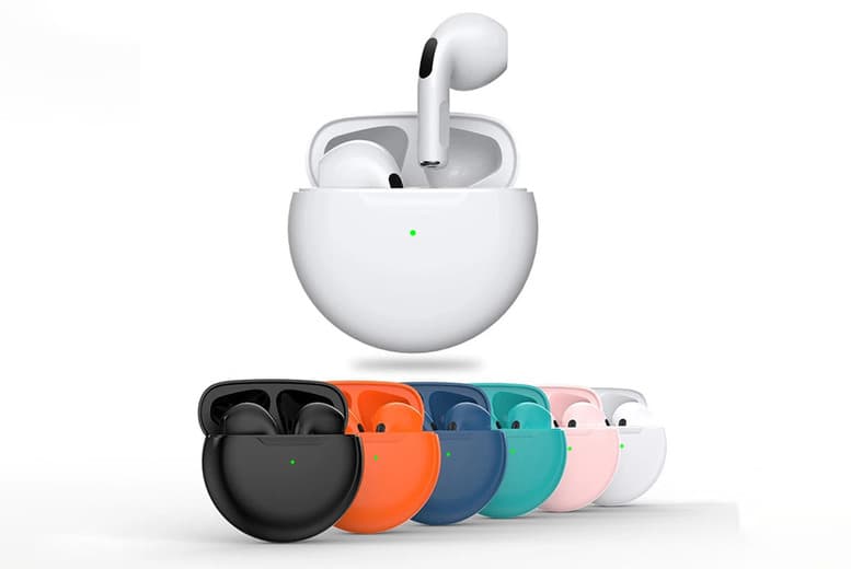 Pro6 Wireless Bluetooth Earbuds Headphones - Active Noise Cancelling, Hi-Res Audio, V5.0 Connectivity, Up To 16-Hour Battery - New