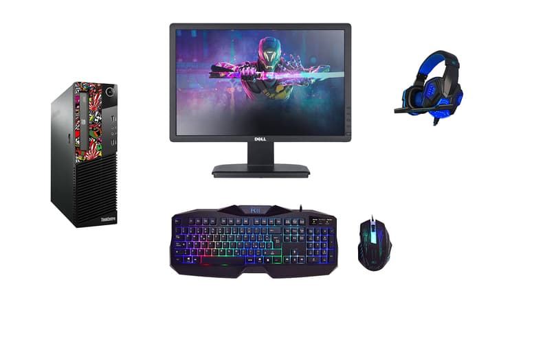 Lenovo 340X Gaming Pc - Radeon R5, Intel Dual Core, 4Gb Ram, 500Gb Hdd - Refurbished Desktop With Optional Gaming Accessories