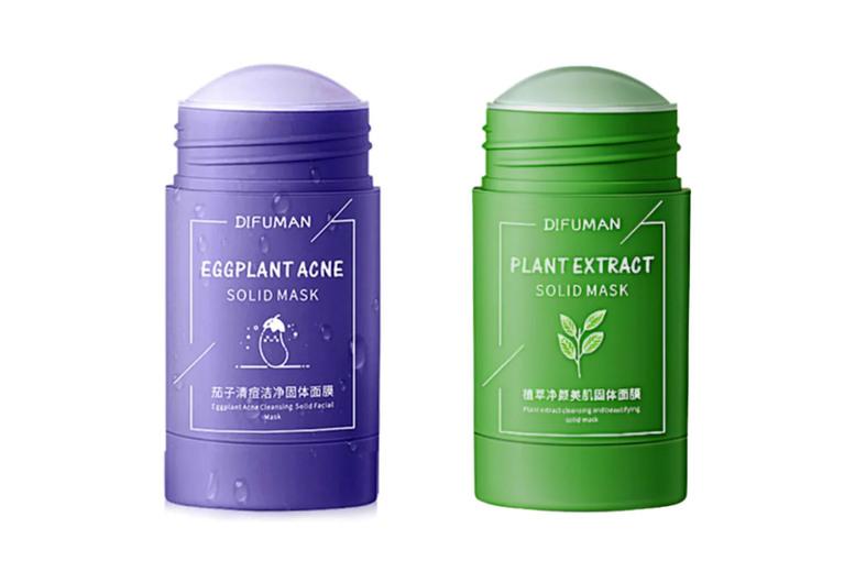 Difuman Green Tea & Eggplant Roll-On Face Mask Stick - Hydrating, Anti-Blemish, For All Skin Types