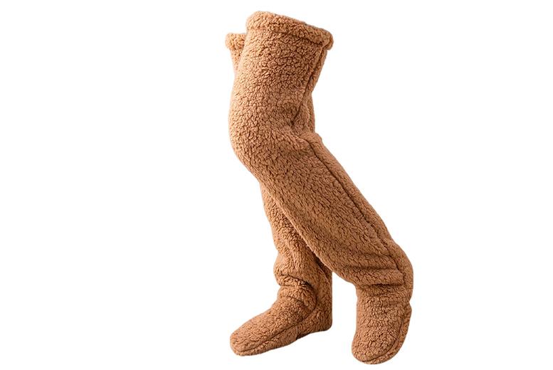 Fluffy Thigh High Leg Warmer Socks - Soft, Stretchy & Stylish In 5 Colours