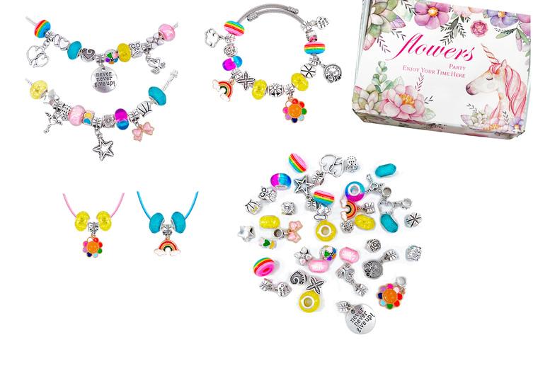 Jewellery Making Kit Gift Box - Flamingo & Unicorn Themes