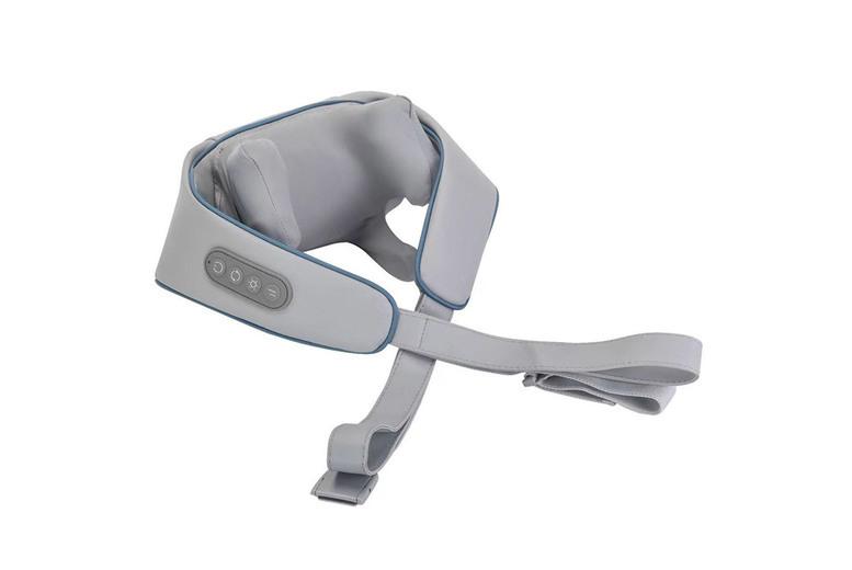 Portable Heated Neck Massager - Compact, Cordless Pain Relief In Grey Or Beige