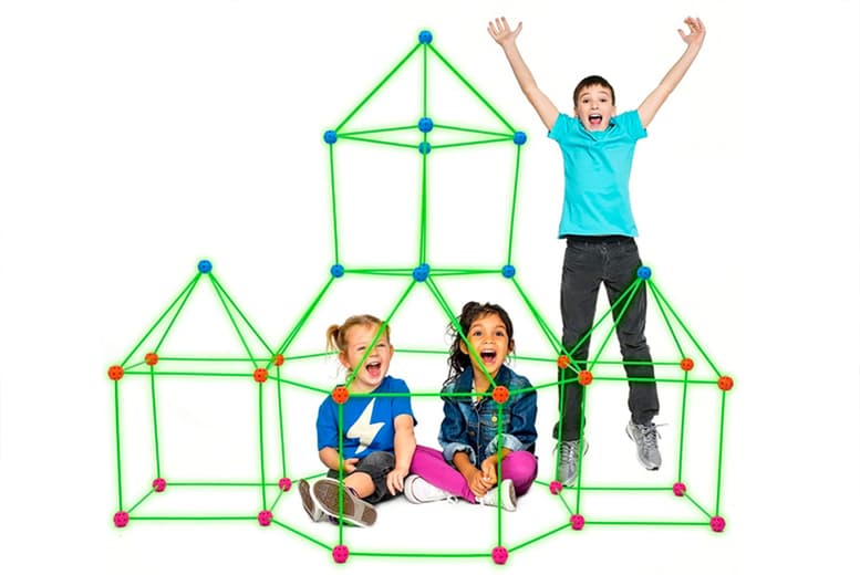 Children'S Glow In The Dark Fort Building Stem Kit - Creative Construction Toy, Ages 5+, Educational & Imaginative Play