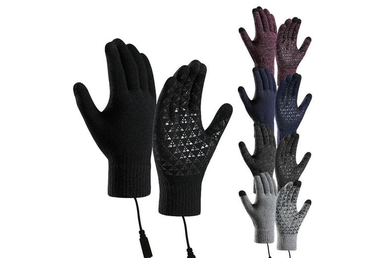 Thermal Touchscreen Electric Heating Gloves - Unisex, 5 Colours