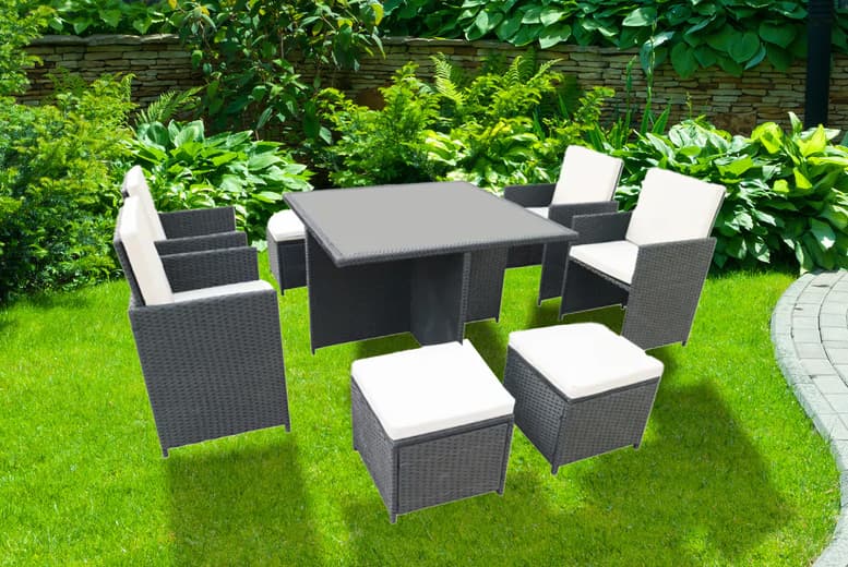8-Seater Weatherproof Rattan Dining Set