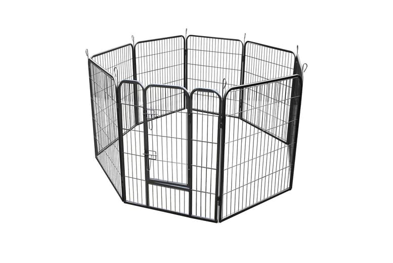 Heavy-Duty Metal Dog Exercise Pen - Secure 8-Panel Enclosure, Indoor/Outdoor, Multiple Sizes