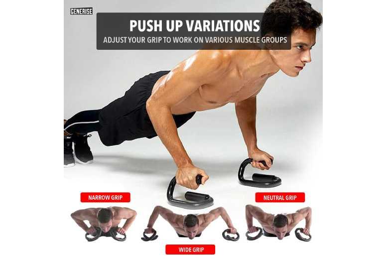 Stainless Steel Push-Up Stands - Ergonomic Home Gym Bars, Foam Grip, Compact Design