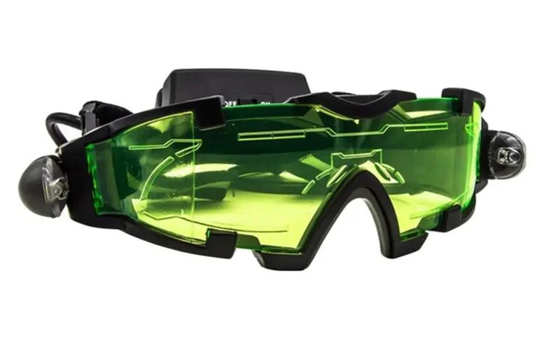 Adjustable Led Night Vision Camping Goggles - Durable Pc, Wide-View, Ergonomic Fit