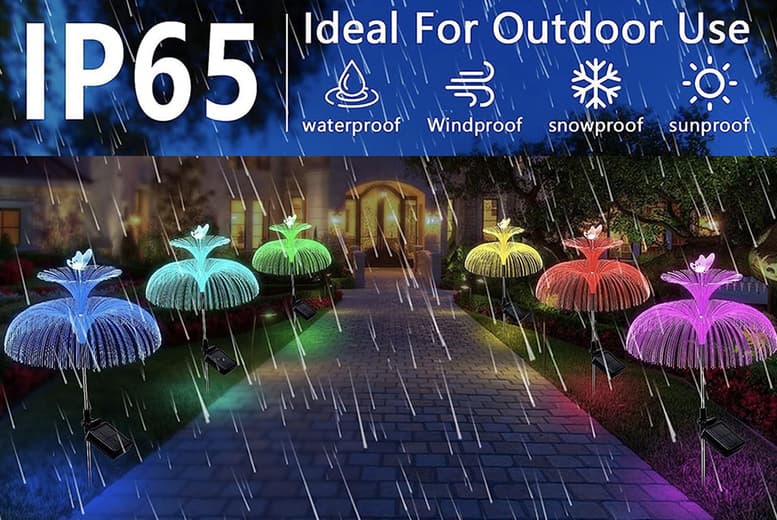Solar Led Colour-Changing Jellyfish Path Lights - Ip65 Waterproof Outdoor Lighting