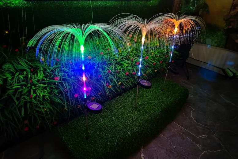 Jellyfish Solar Led Garden Lights - Waterproof Outdoor Colour-Changing Path Lighting