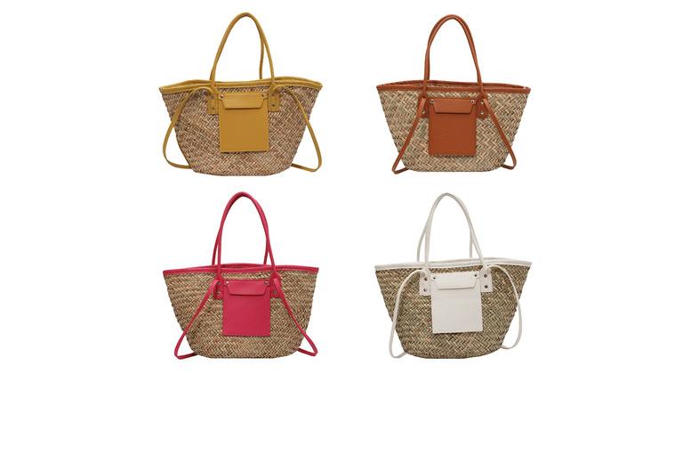 Designer  Nspired Summer Straw Beach Bag - 4 Colours