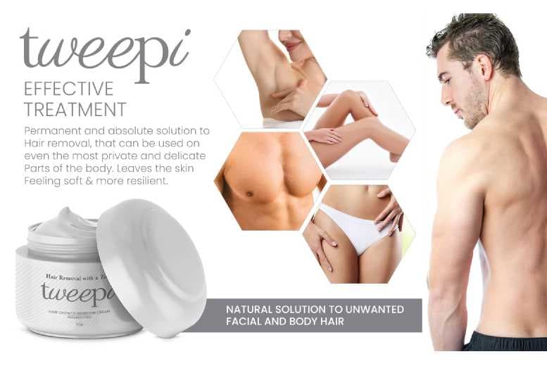 Tweepi Body Hair Removal Cream - Revolutionary Dual Pack