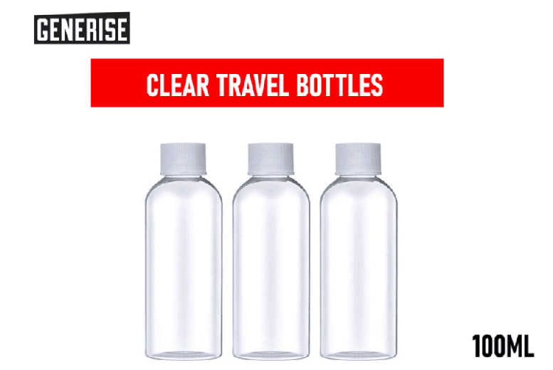 Travel-Savvy 100Ml Flip Lid Bottles - Leakproof, Reusable Containers For Travel, Toiletries & Everyday Use
