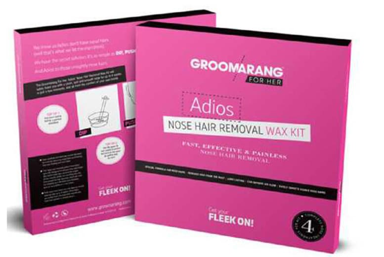 Groomarang Women's Nose & Upper Lip Hair Removal Wax Kit - At-Home Precision