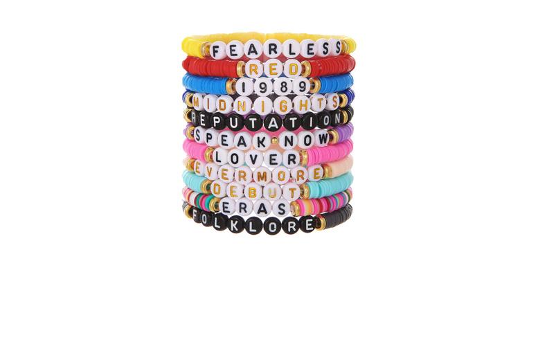 Handmade Taylor Swift Adjustable Beaded Friendship Bracelet Set - 11 Pieces, Boho Style