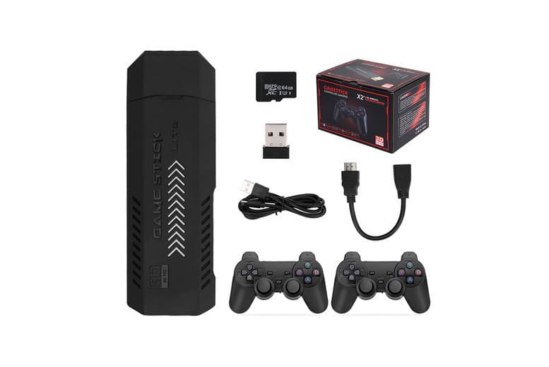 4K Retro Gaming Console Stick - Emuelec 4.3, Wireless Controllers, 64Gb/128Gb/256Gb, Plug & Play