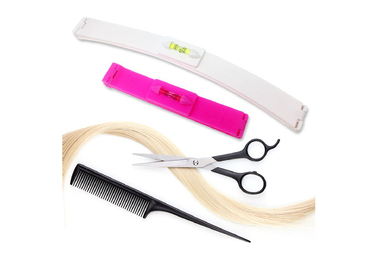 Women's Hair Cutting Clips with Spirit Level - Precision Home Hair Tool