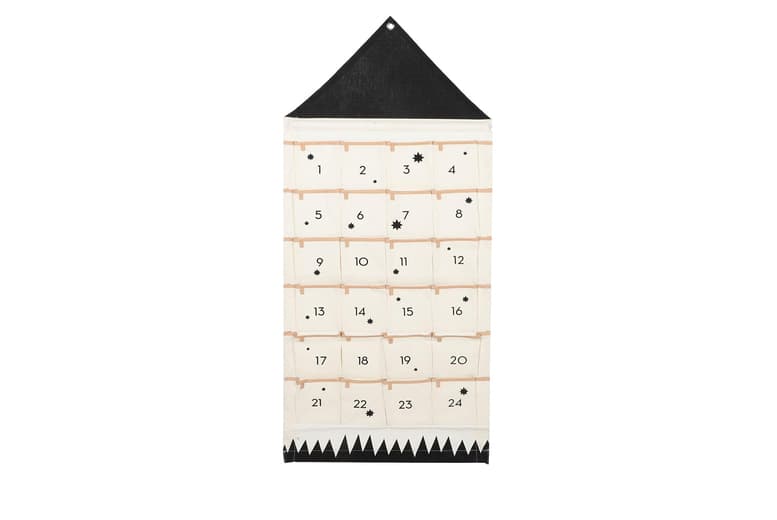 Kids' Wall Hanging Christmas Advent Calendar - Black Or Red