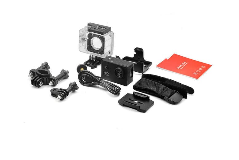 Hd 1080P Action Cam - Waterproof Sports Dv Camera With Accessories (4 Colours)