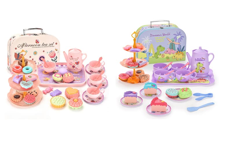 41 Pc Kids' Afternoon Tea Party Toy Set - Pink Or Purple