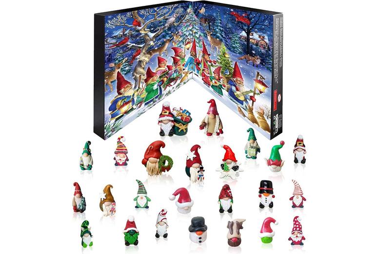 Christmas Gnome Advent Calendar - Plush Or Resin
