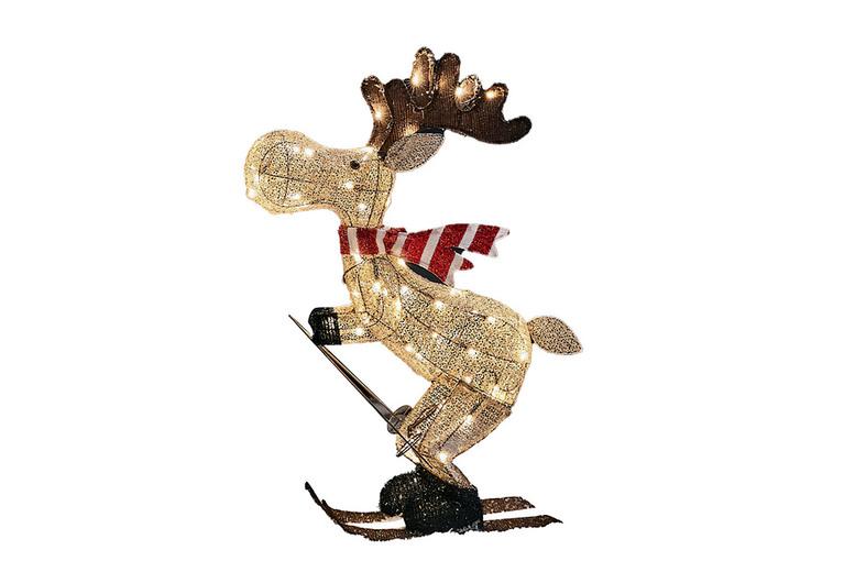 Light-Up Acrylic Christmas Reindeer Yard Decor - Weatherproof, Timer, 16Cm X 27Cm