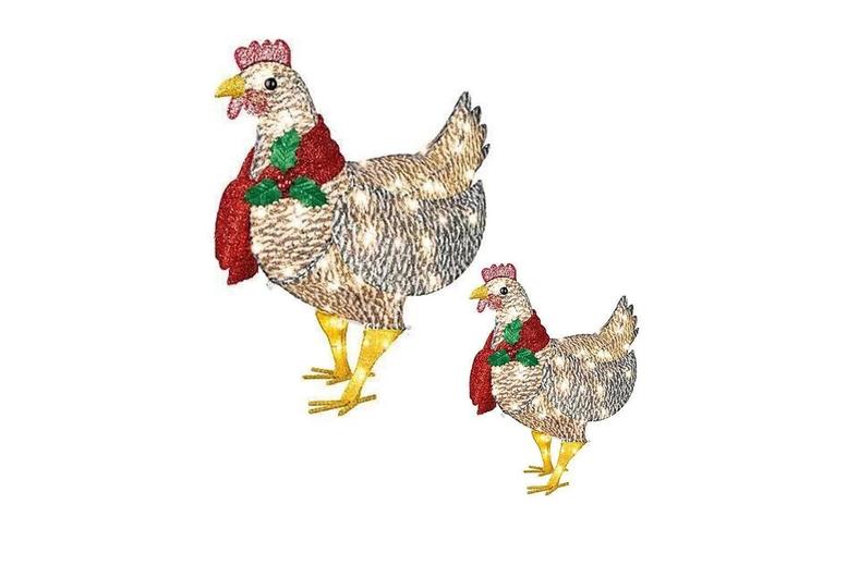 Twelve Days Of Christmas Led French Hen Decoration - 4 Options