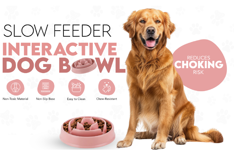 Innovative Slow Feeder Dog Bowl - Non-Slip, Durable, All Breeds