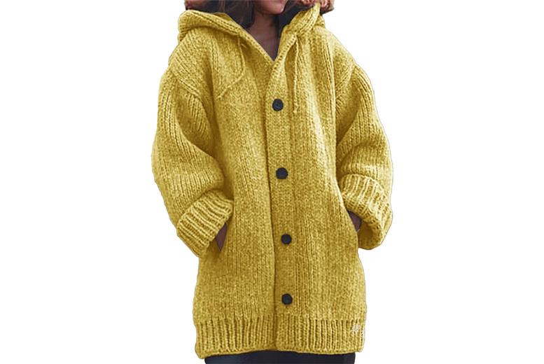Women's Knitted Coat - 8 Sizes & 9 Colours
