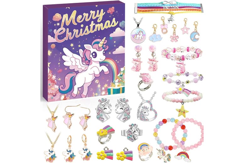 Unicorn Jewellery Advent Calendar For Kids - 24 Magical Surprises