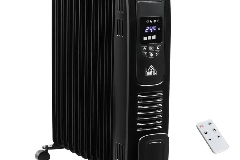 Premium 2500W Digital Oil-Filled Radiator Heater - 11-Pipe, Remote Control, Timer & Safety Cut-Off