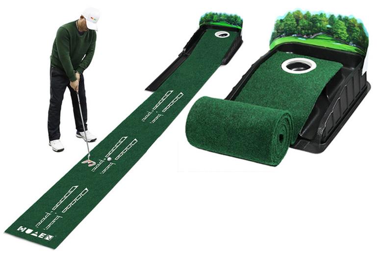 Portable Golf Green Putting Trainer With 3D Arrow Model