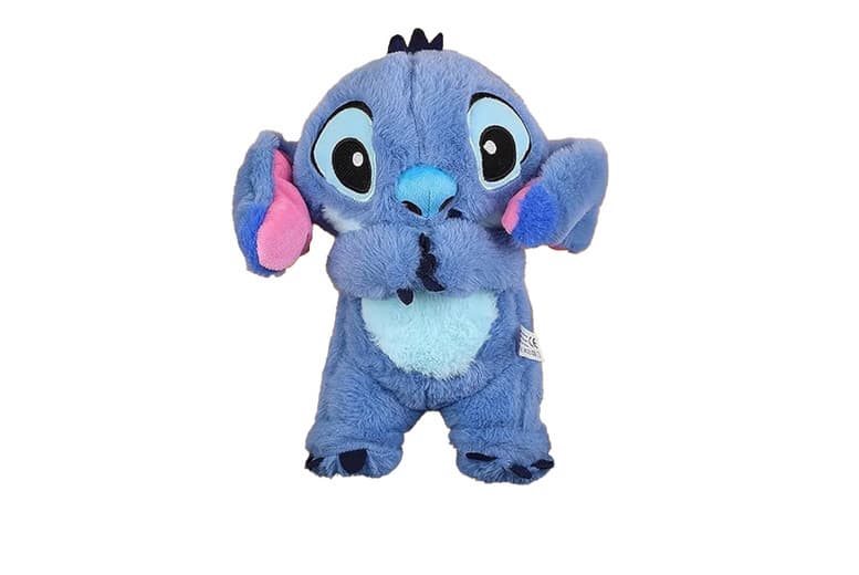 Interactive Plush Cartoon Breathing Toy - Ages 3+, Calming Night Light, Blue Or Pink
