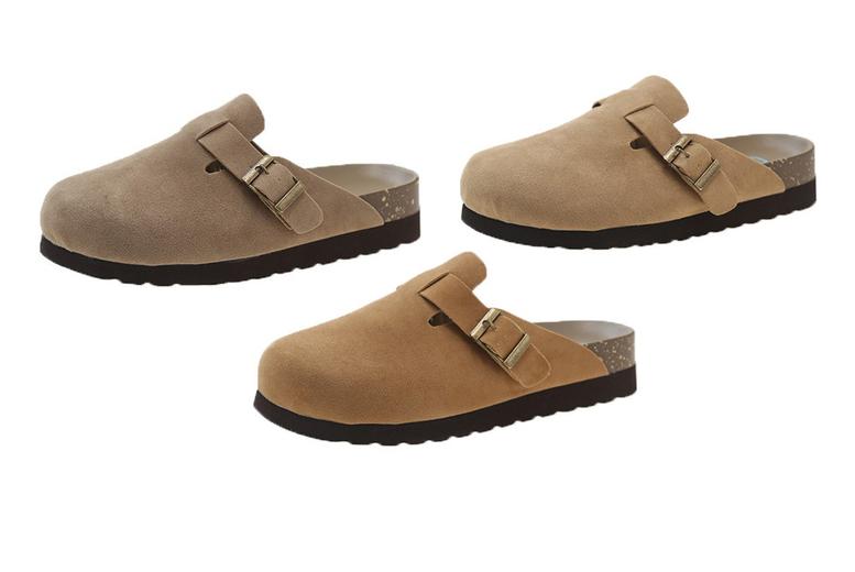 Women's Designer- Faux Suede Winter Mules - Slip-On, Casual, Warm, Multiple Colours