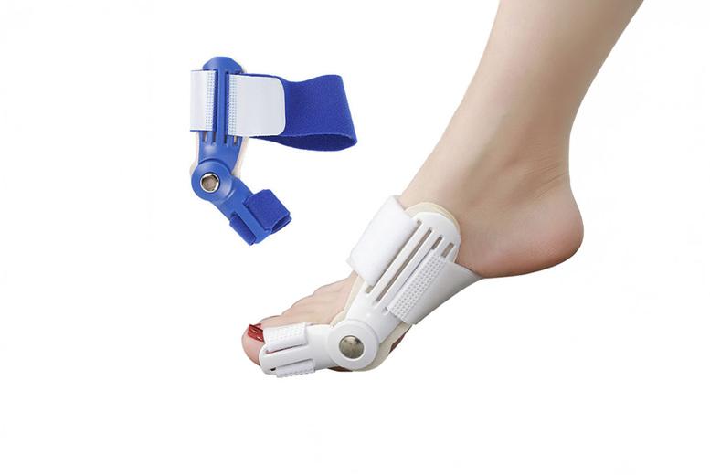 Orthopaedic Bunion Relief Toe Corrector Set - For Sore, Achy Feet - 2-Piece, Adjustable Fit