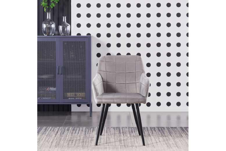 Set Of 2 Austin Velvet Dining Chairs With Metal Legs - Modern Upholstered Seating For Dining Room Or Kitchen