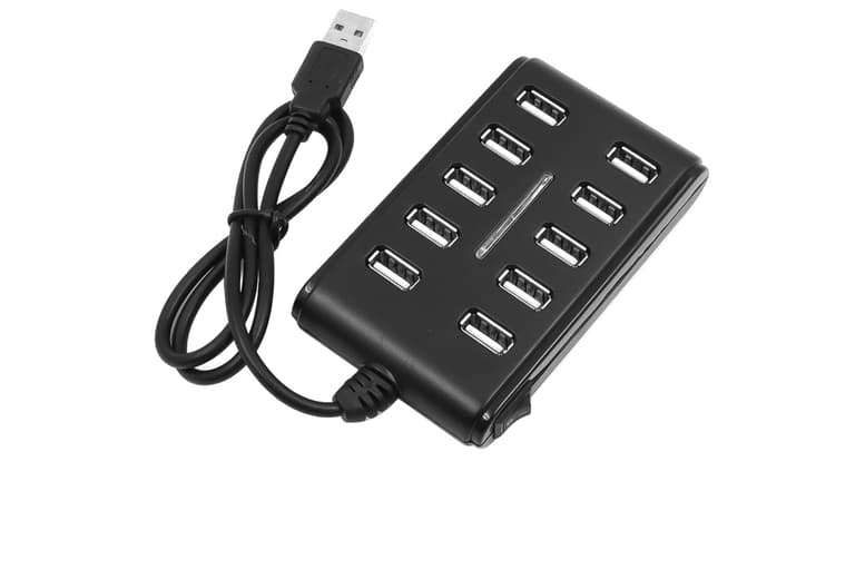 Portable 10-Port Usb Hub - 1 Piece Or 2 Pieces