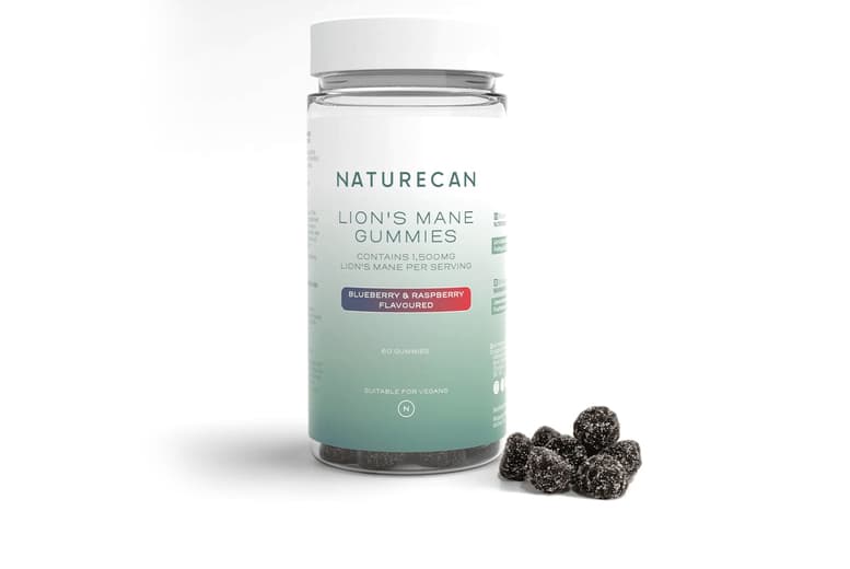 Lion'S Mane Mushroom Gummies - Vegan Nootropic Supplement, Blueberry & Raspberry Flavour, 60 Gummies, Cognitive Support