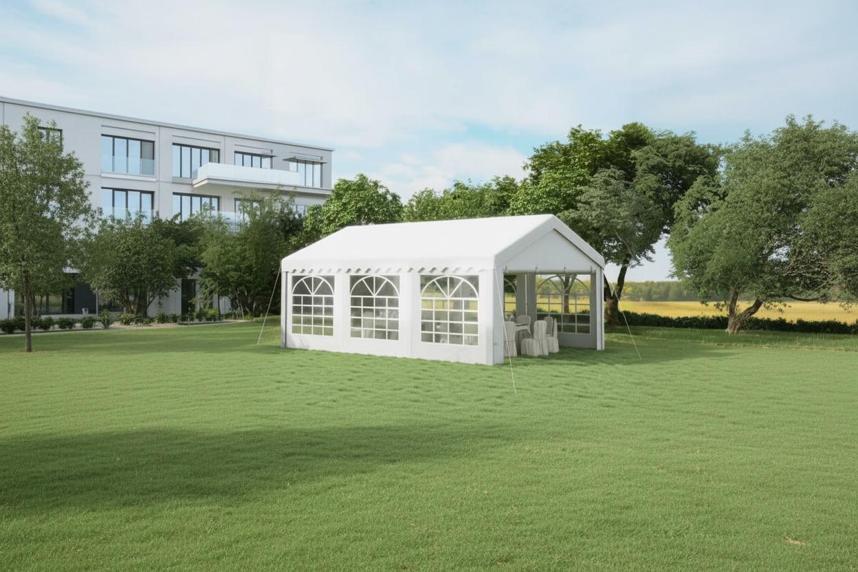 Price Drop! Outsunny 6X4M Weather-Resistant Metal Garden Party Gazebo Marquee
