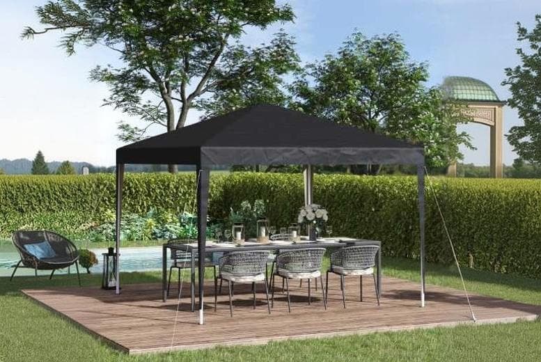 Outsunny 3X3M Weather-Resistant Steel Pop-Up Gazebo - Foldable, Portable Shelter