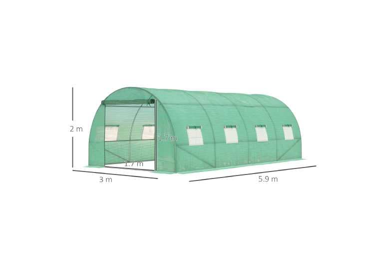 Price Drop! Outsunny 6X3M Walk-In Greenhouse Storage Shed - Durable Pe, Steel Frame, Weather Protection