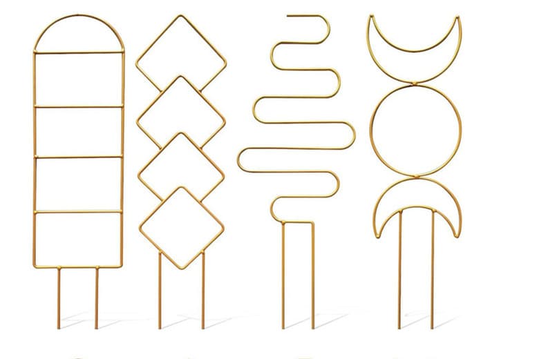 4 Pack Indoor Steel Climbing Plant Trellis - Modern, Durable Garden Support Set