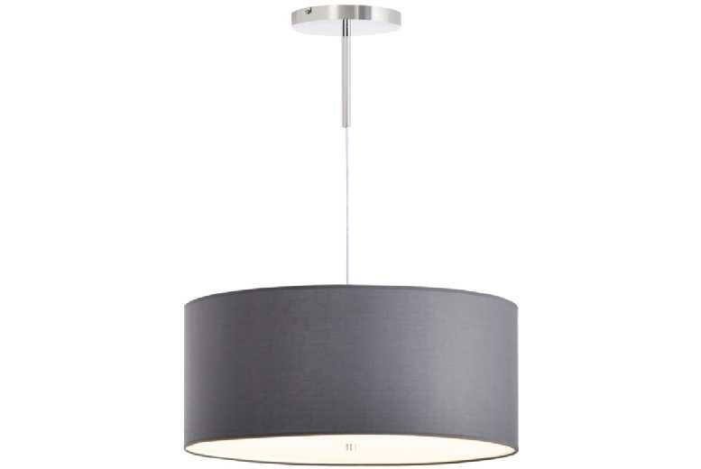 Modern Led Pendant Light, 3 Modes, Dimmable, Grey Shade - 900 Lumens, Metal Base