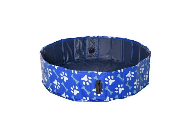 Price Drop! Foldable Dog Paddling Pool - Heavy-Duty Pvc, Portable, Non-Slip, Large (120X30Cm), Indoor/Outdoor