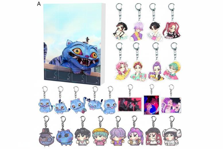 K-Pop  Keychain Advent Calendar - 6 Designs, 24 Collectable Surprises