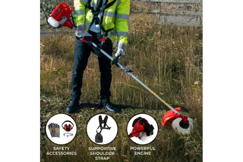 T-Mech 5-In-1 Heavy-Duty 52Cc Petrol Garden Multi Tool - Hedge Trimmer, Chainsaw, Grass Cutter & More