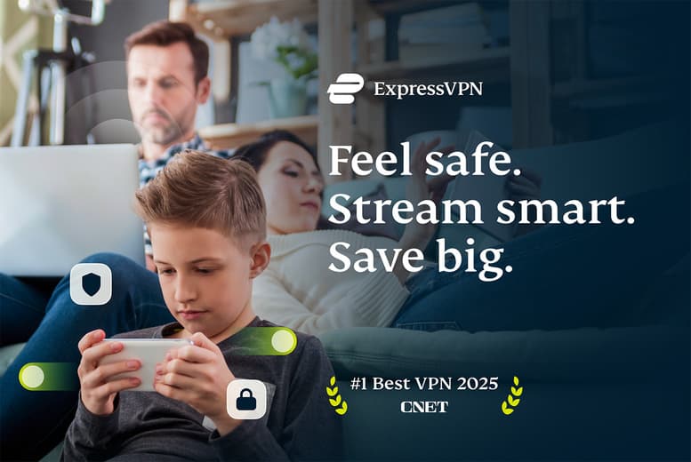 Award-Winning Expressvpn Subscription - 1 Or 2-Yrs - Up To 8 Devices Including Apps & Laptop